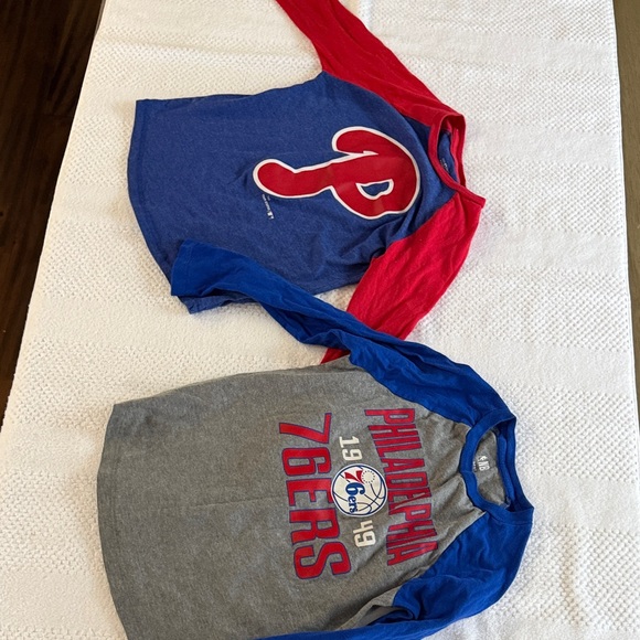 Other - Philadelphia 76ers Kids Raglan Shirt - Blue and Red